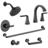 Widespread Lavatory Faucet with 14 Series Shower Trim and Bathroom Accessories Bundle