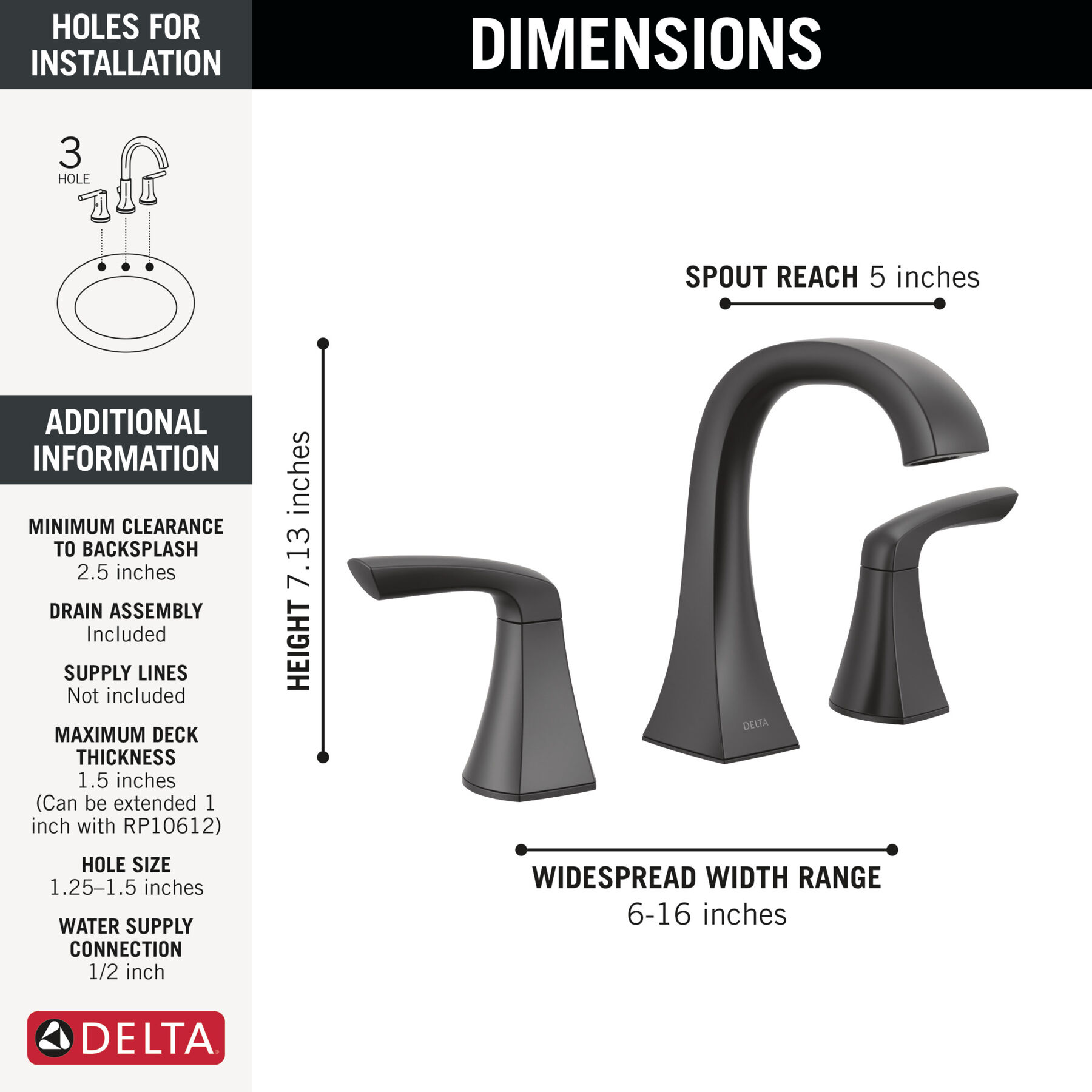 Two Handle Widespread Bathroom Faucet
