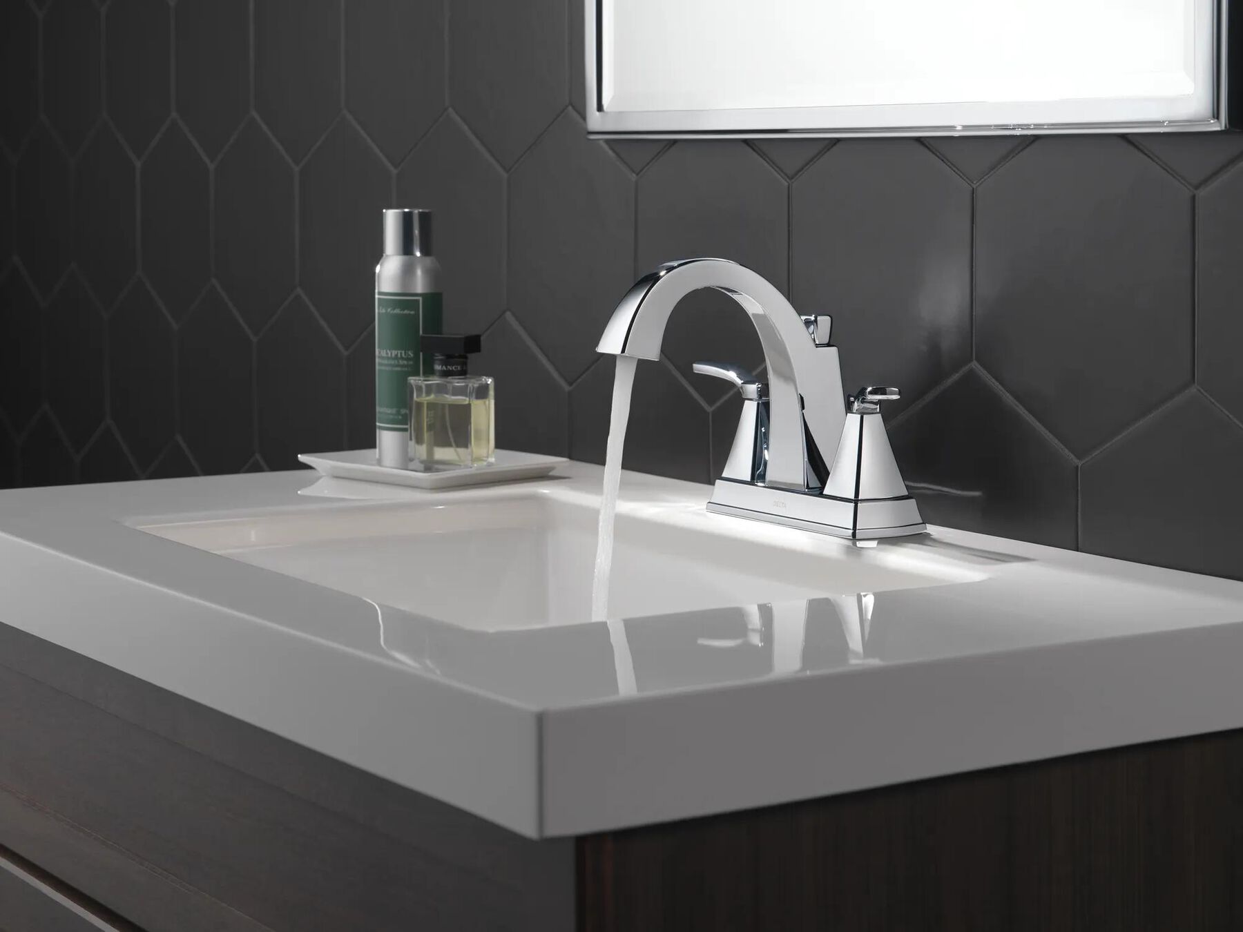 Two Handle Centerset Bathroom Faucet (Recertified)