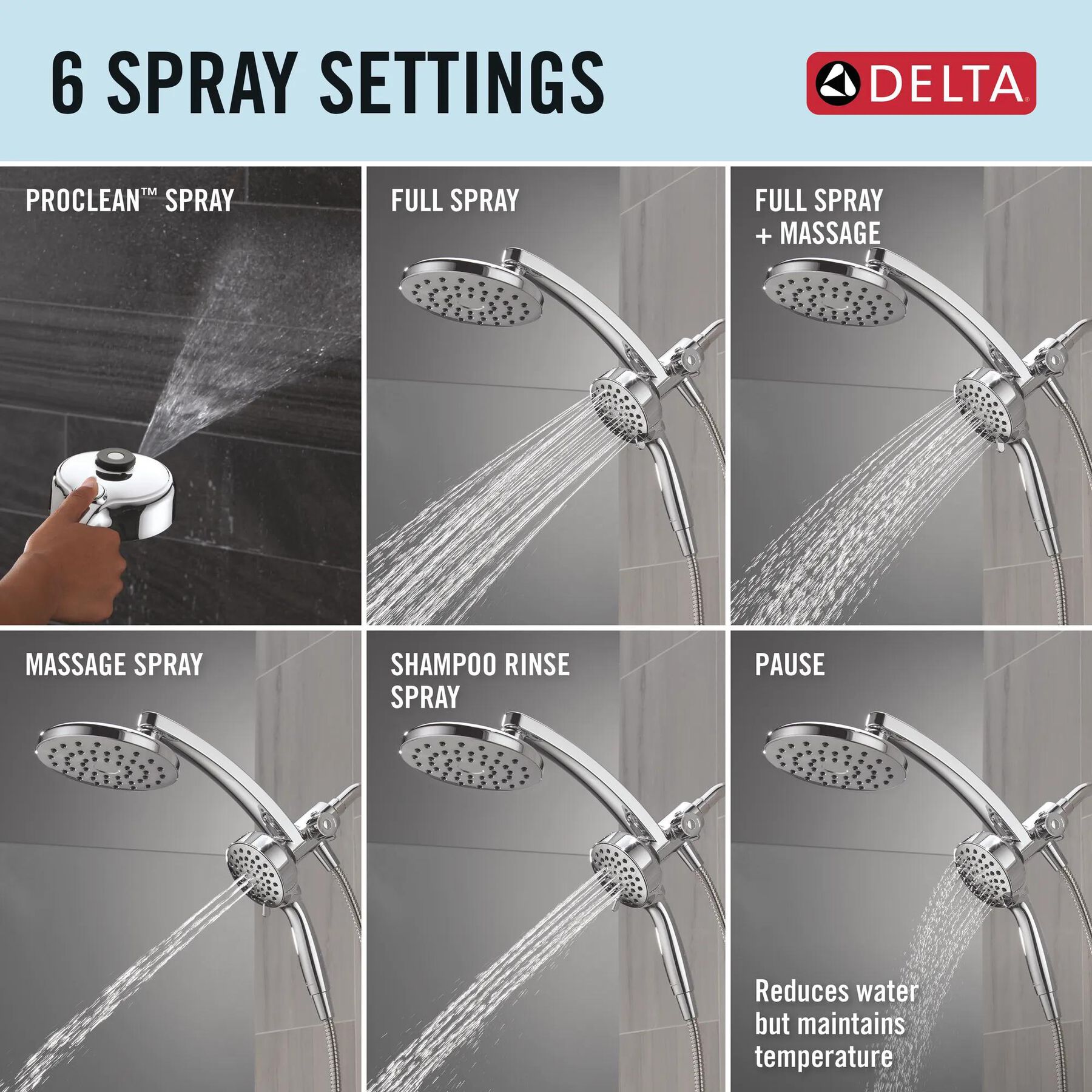 PivotPro&trade; 3-in-1 Combination Shower