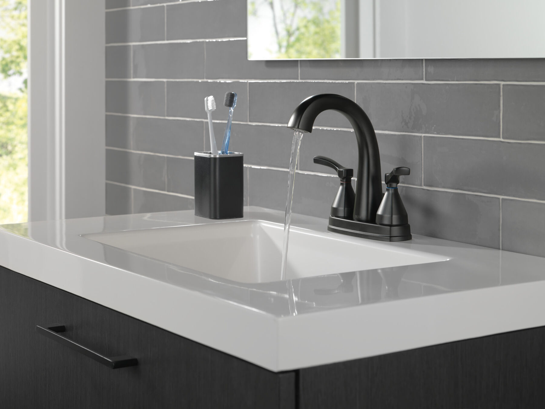 Two Handle Centerset Bathroom Faucet