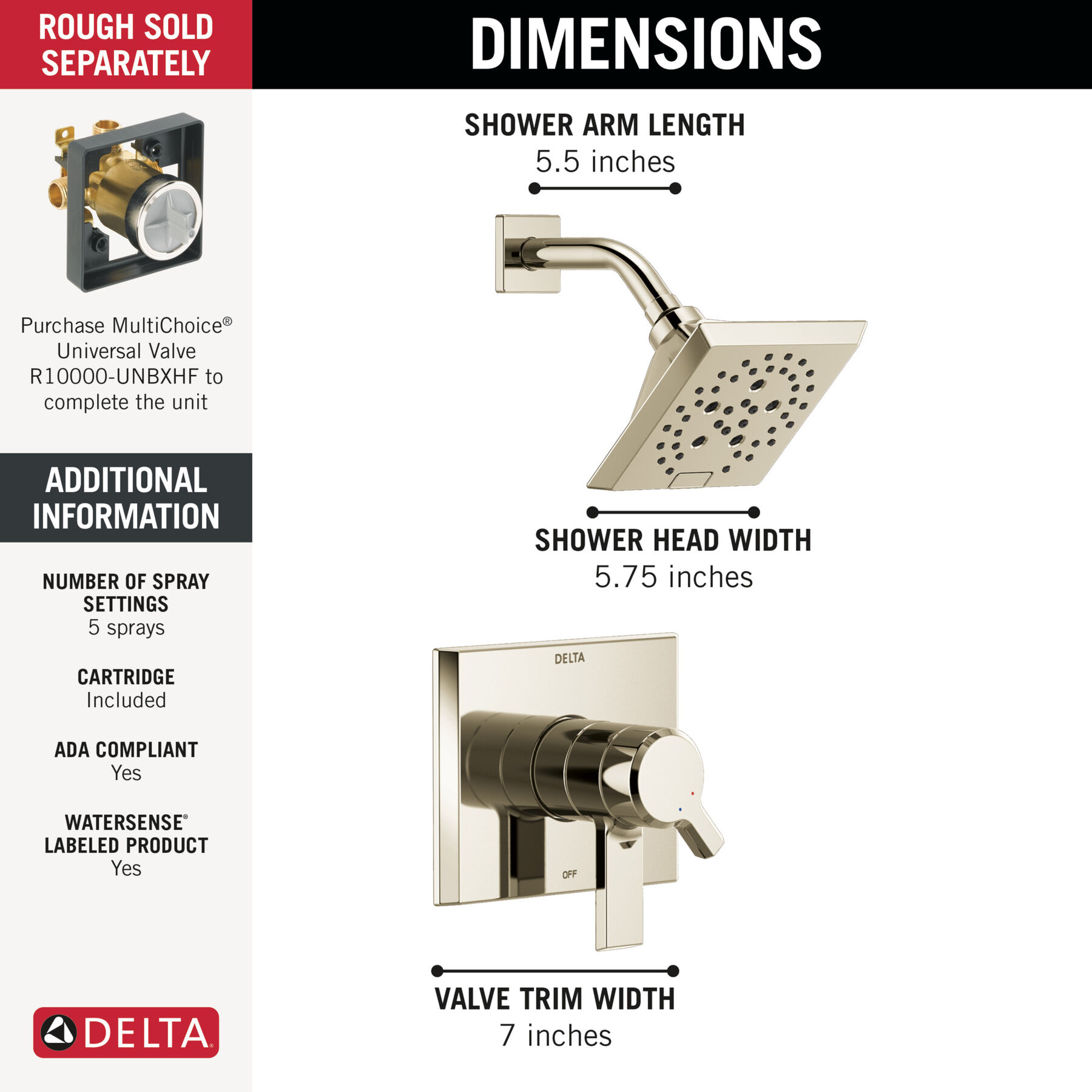 Monitor&reg; 17 Series H<sub>2</sub>Okinetic&reg; Shower Trim