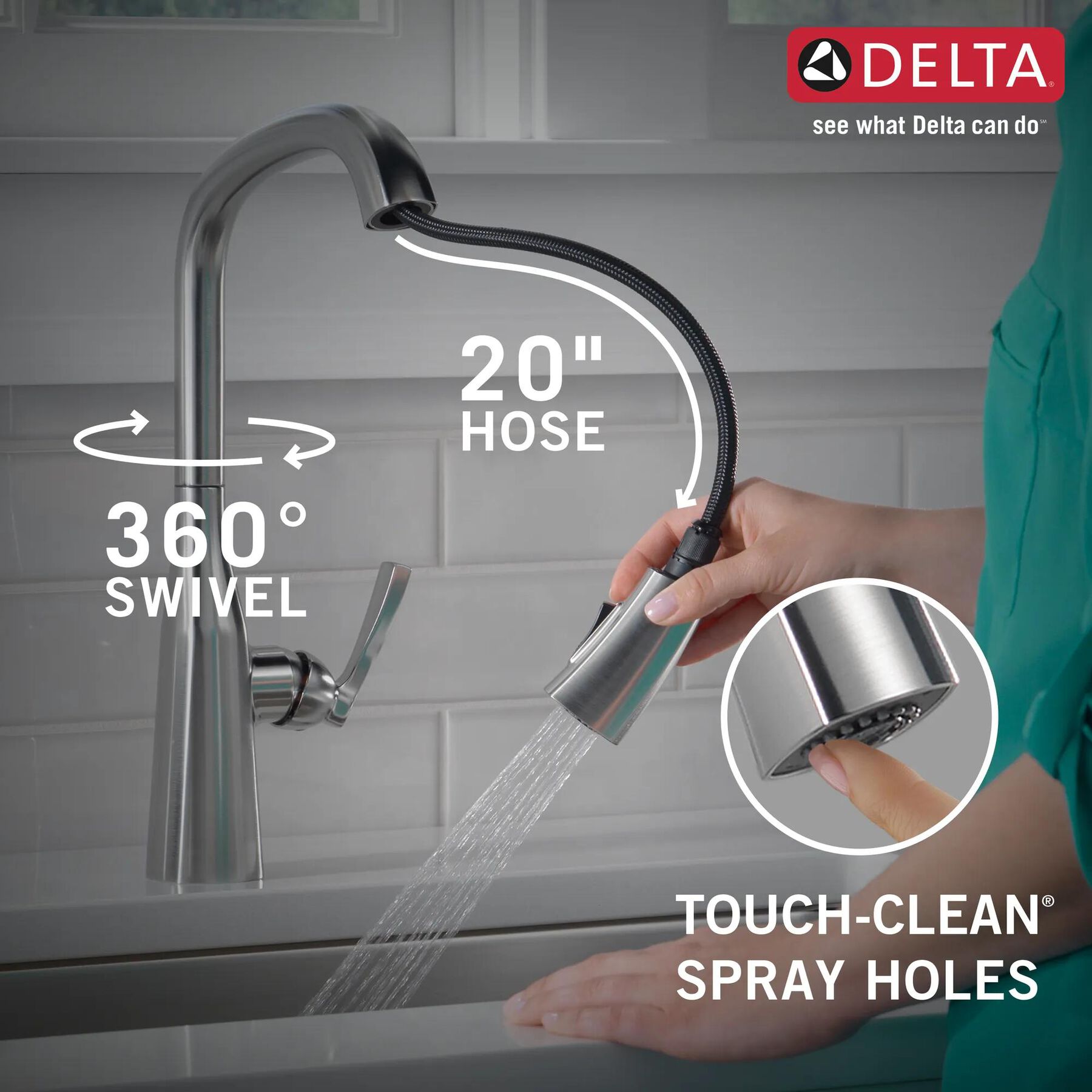 Single Handle Pull-Down Kitchen Faucet