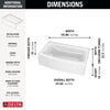 Classic 500 Curve Alcove Bathtub Left Drain 60x32"