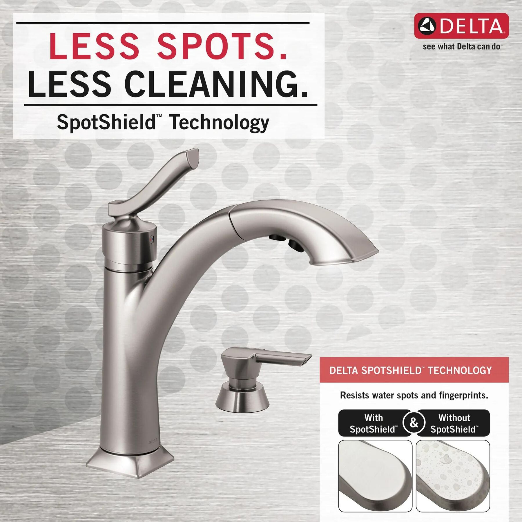 Single Handle Pull-Out Kitchen Faucet with Soap Dispenser