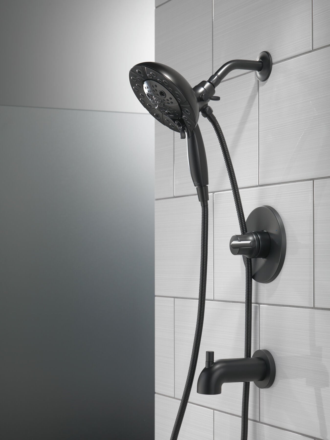 H<sub>2</sub>Okinetic&reg; In2ition&reg; 5-Setting Two-in-One Shower