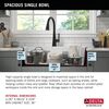 33&rdquo;&nbsp;Granite Composite&nbsp;Workstation Kitchen Sink&nbsp;Drop-In&nbsp;Top Mount Single Bowl with&nbsp;WorkFlow&trade; Ledge and Accessories