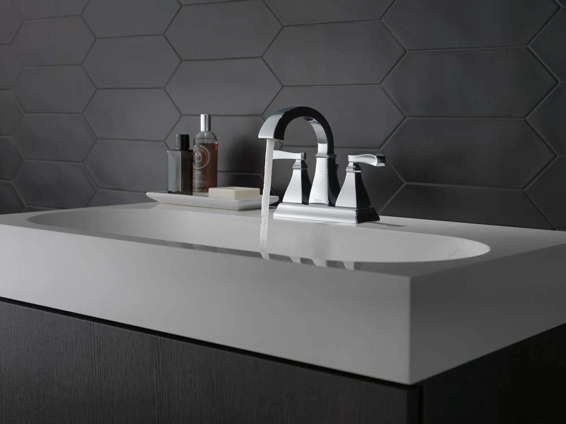 Two Handle Centerset Bathroom Faucet