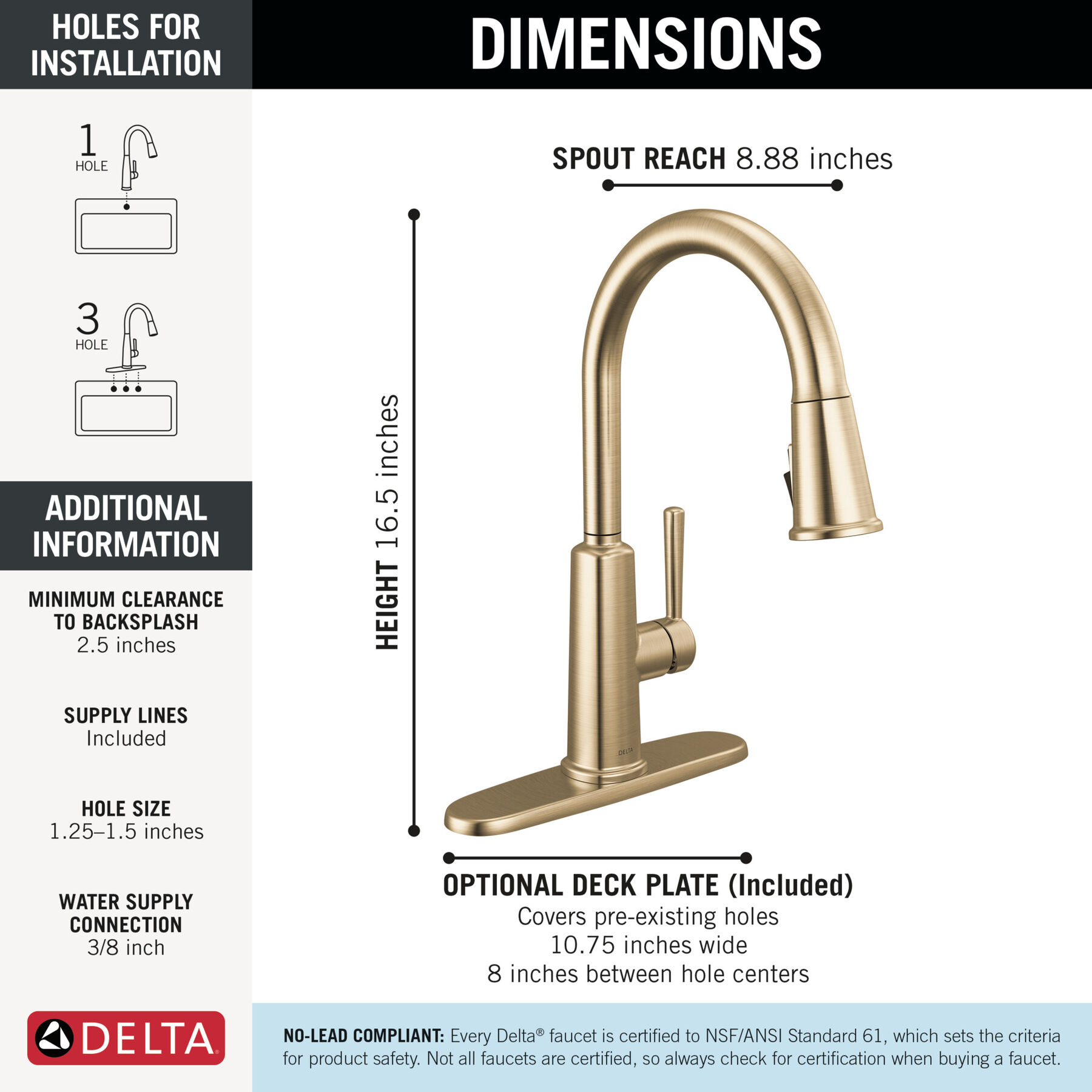 Single Handle Pull-Down Kitchen Faucet