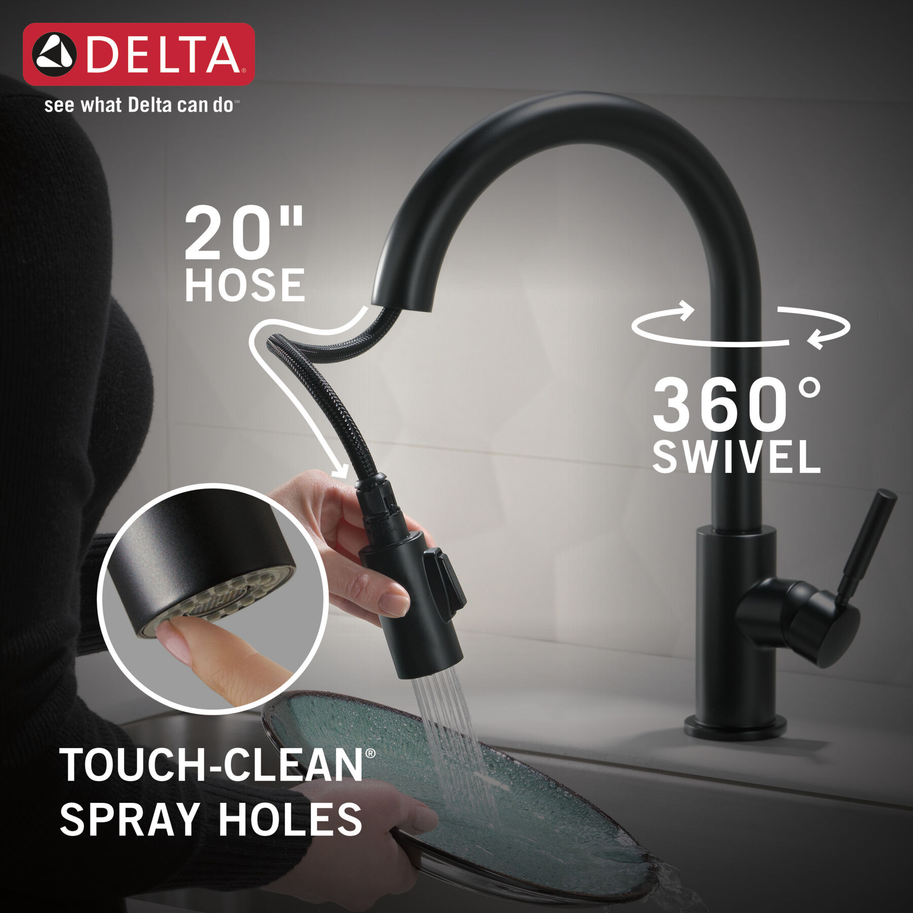 Single Handle Pull-Down Kitchen Faucet with Soap Dispenser (Recertified)