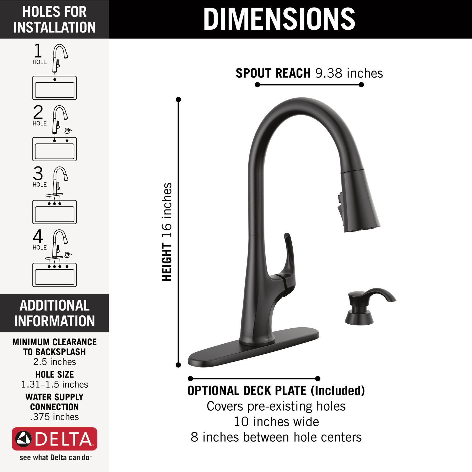 Pull-Down Kitchen Faucet w/Soap Disp (Recertified)