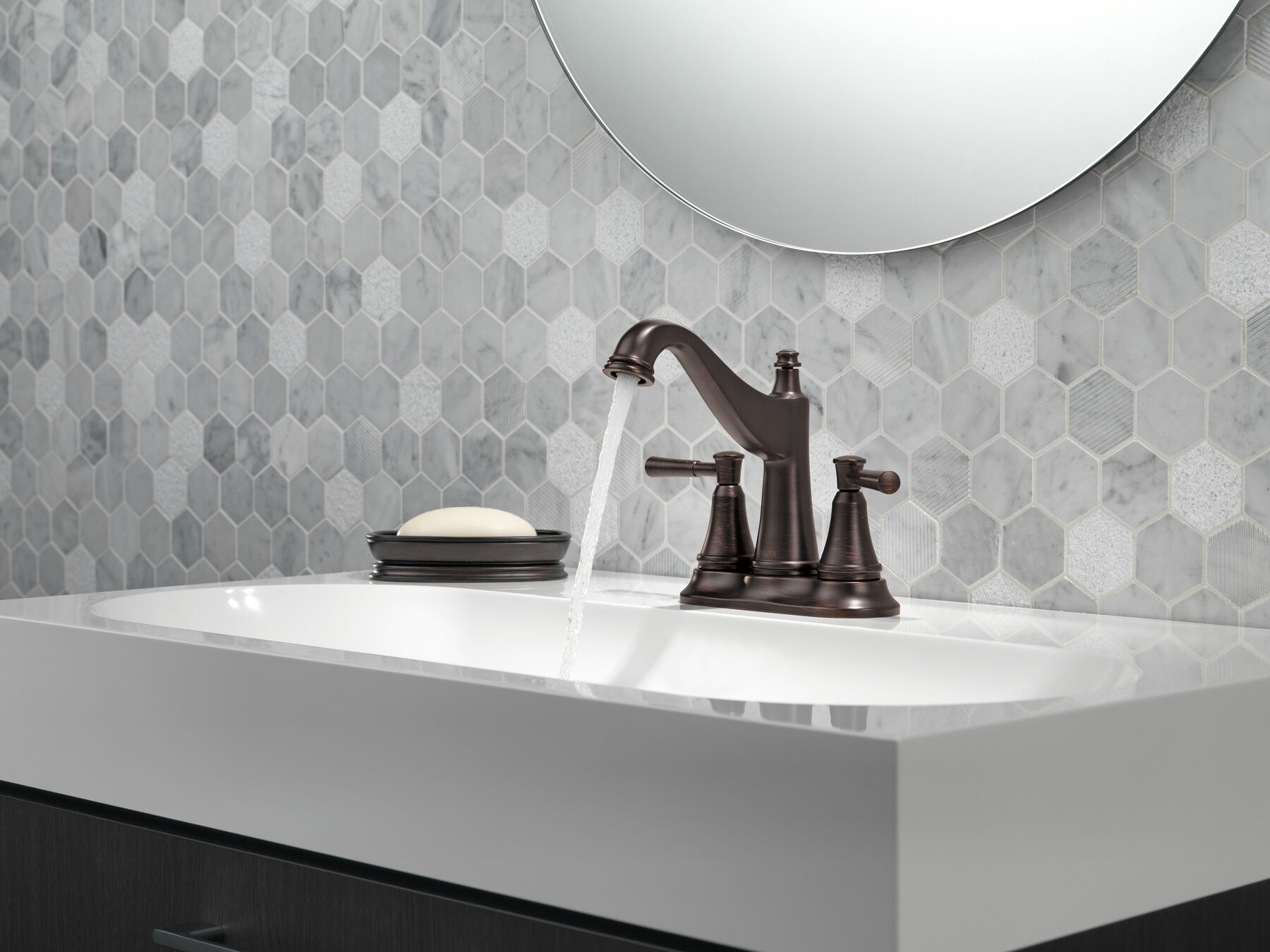 Two Handle Centerset Bathroom Faucet