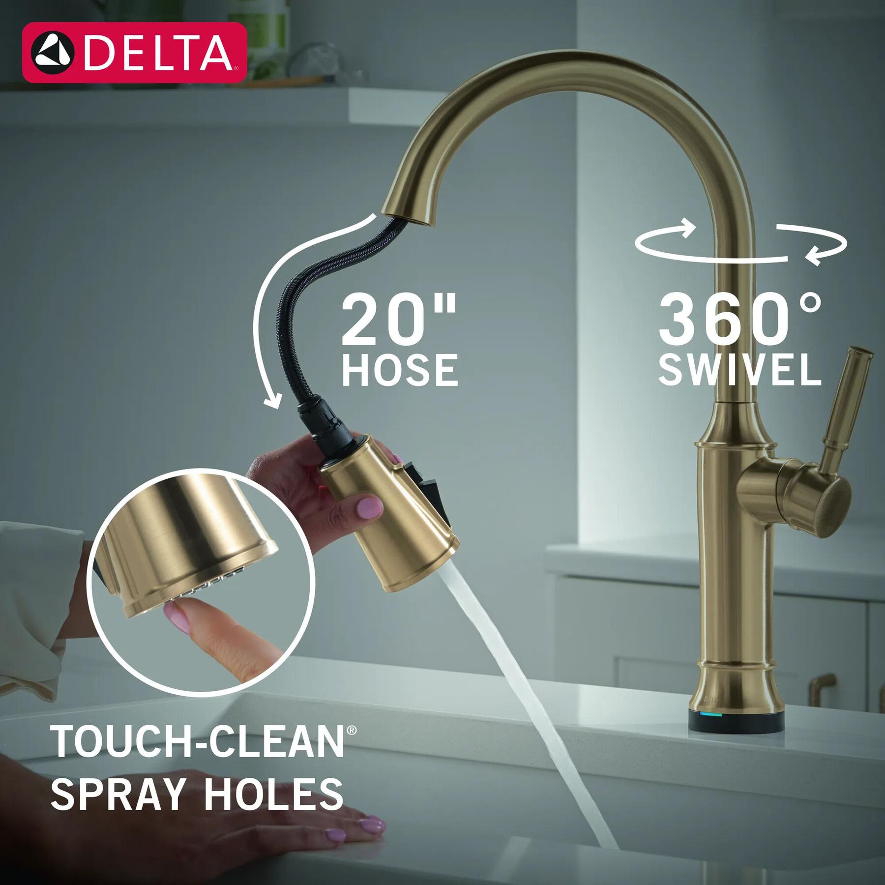 Touch<sub>2</sub>O&reg; Technology Kitchen Faucet with Touchless Technology (Recertified)