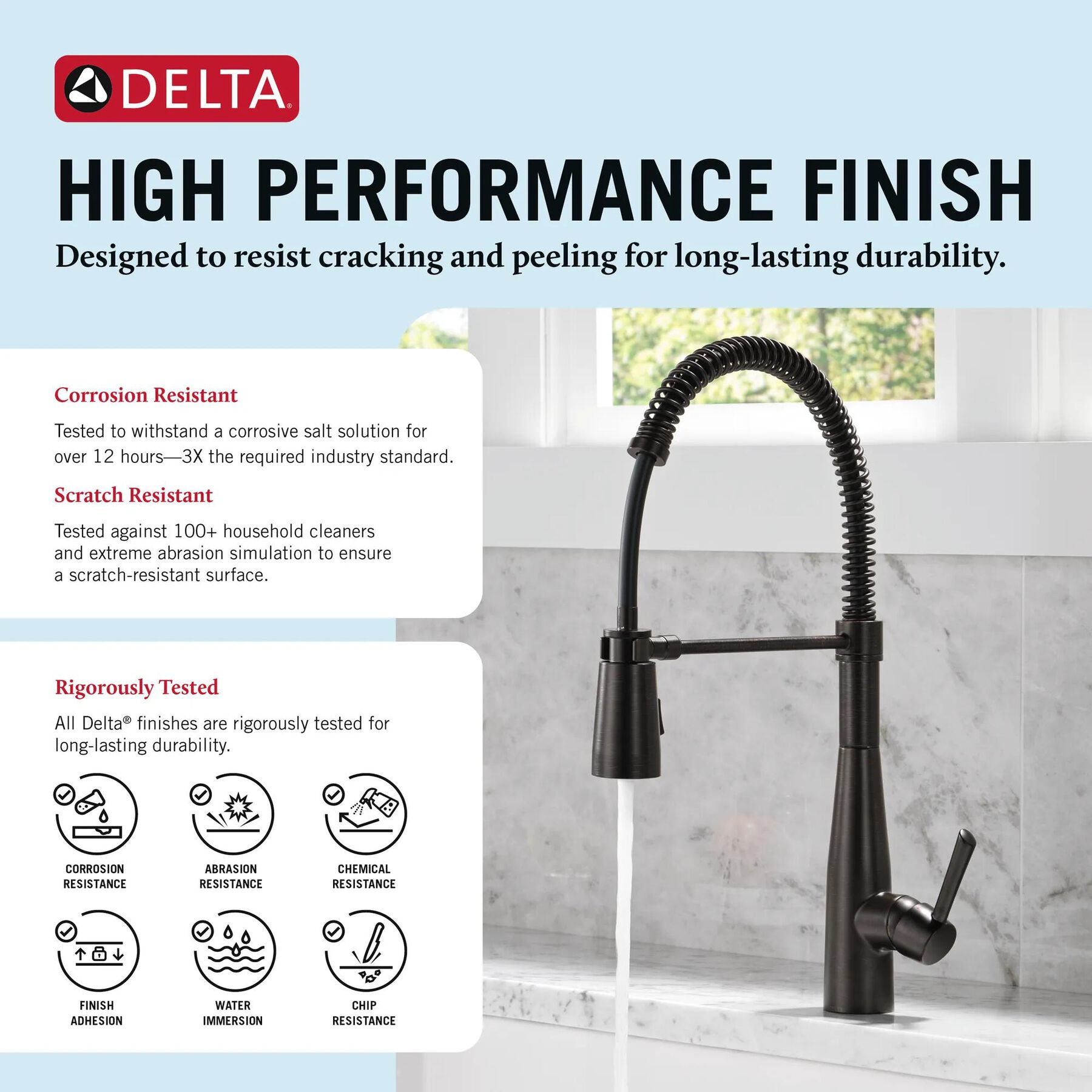 Single-Handle Pull-Down Spring Kitchen Faucet