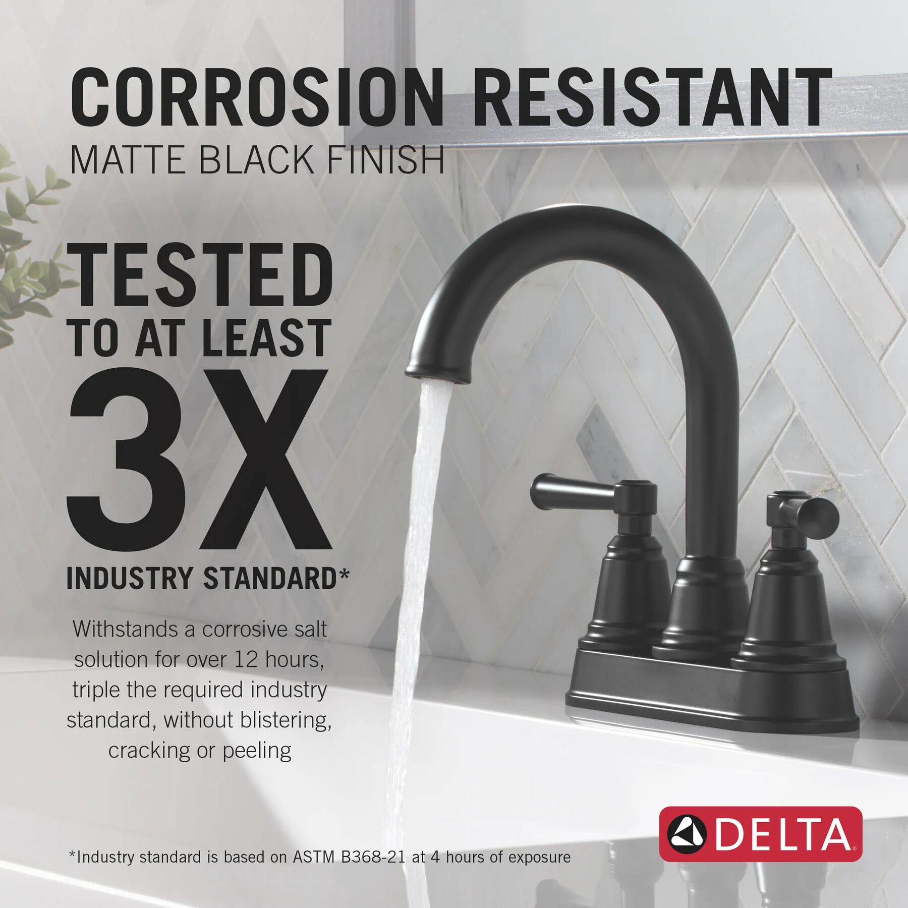 Centerset Lavatory Faucet with 14 Series Tub Shower Trim and Rough Bundle