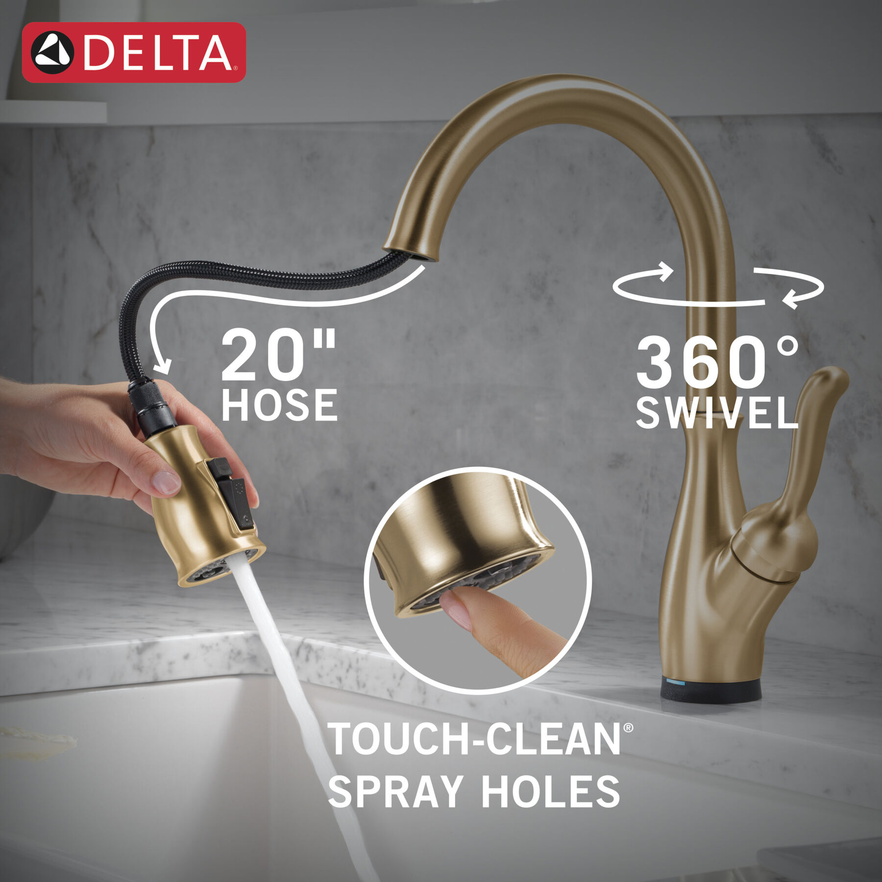 Touchless Pull-Down Kitchen with Soap Disp Bundle