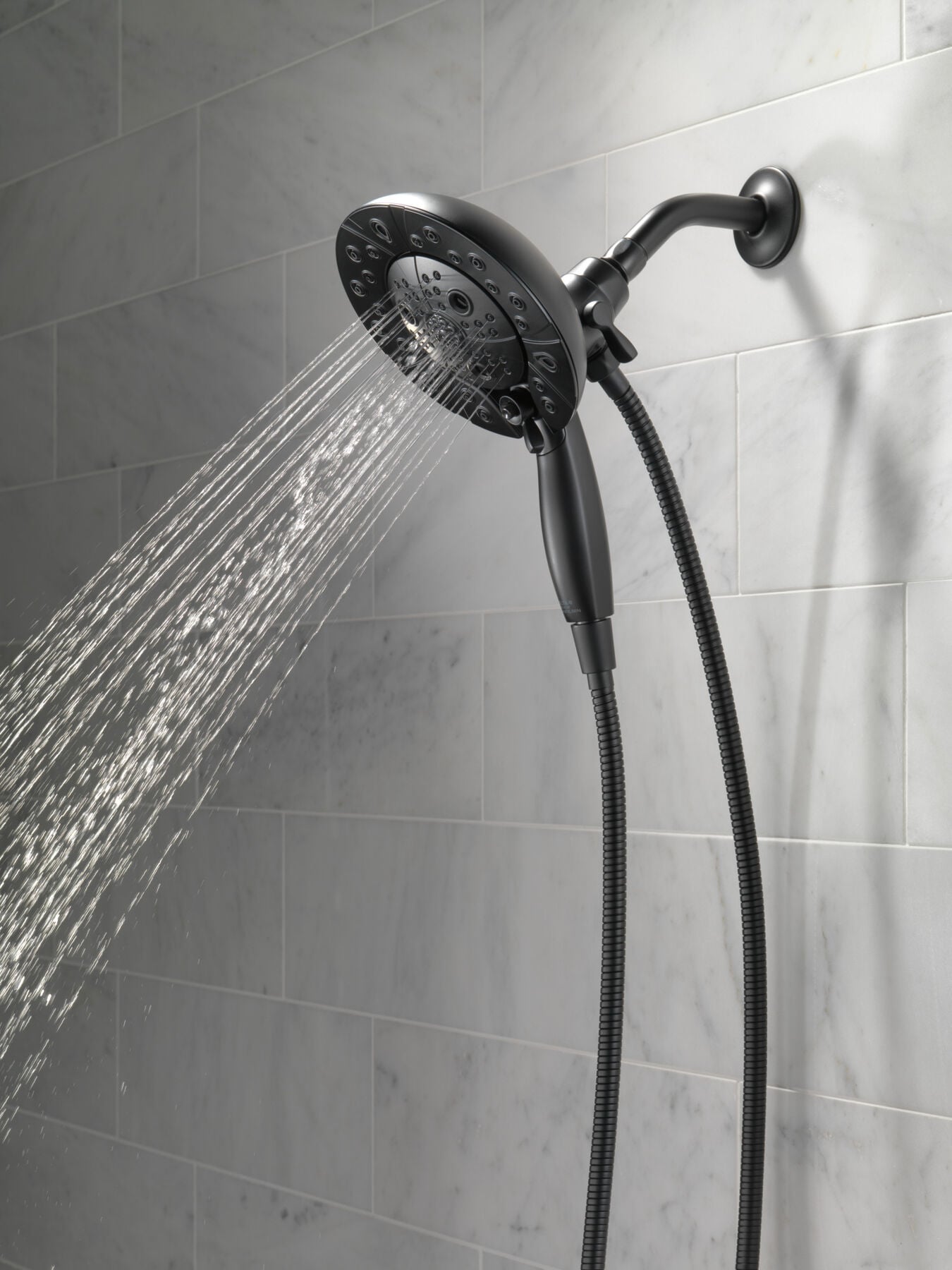 H<sub>2</sub>Okinetic&reg; In2ition&reg; 5-Setting Two-in-One Shower