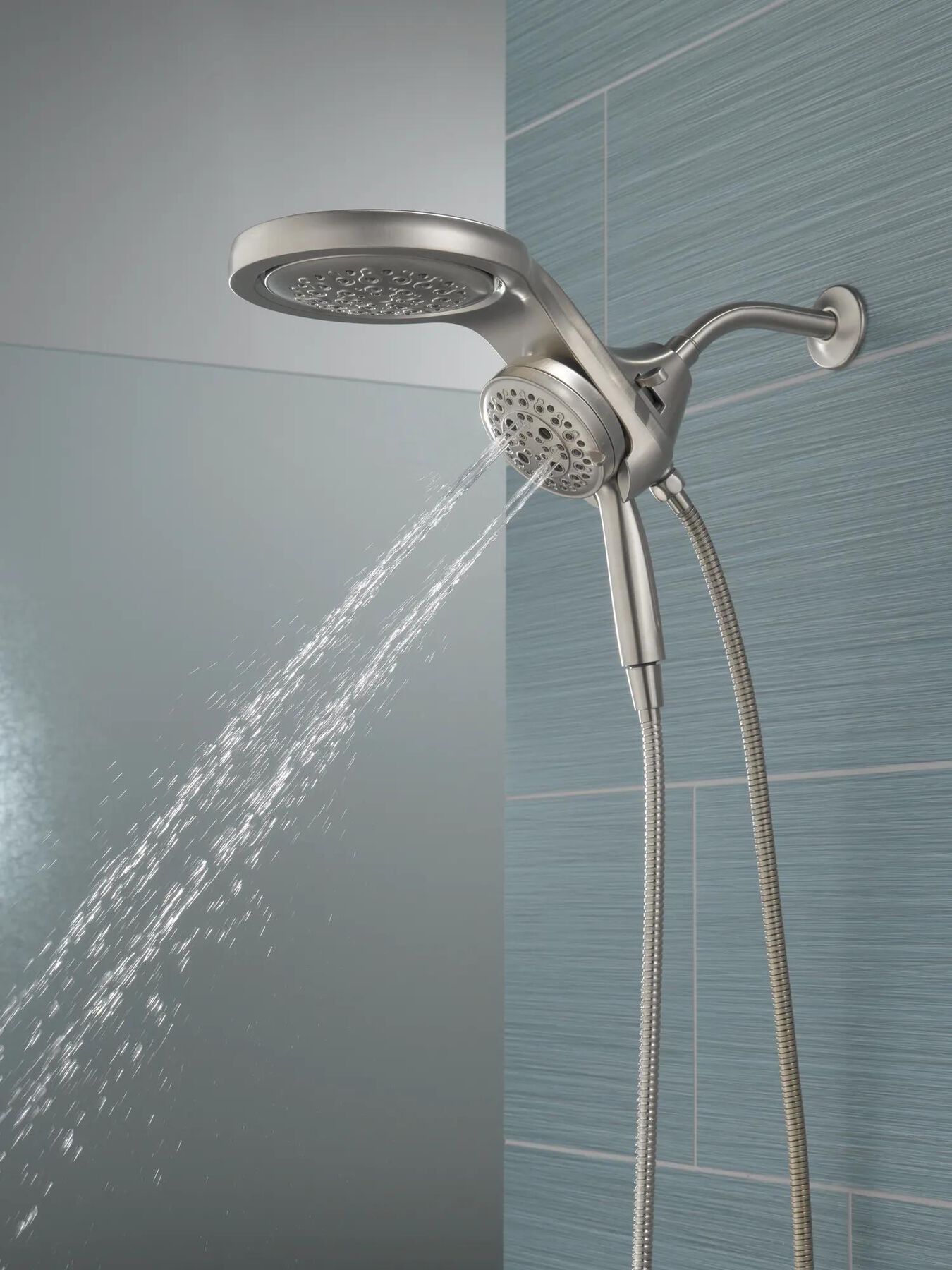 HydroRain&reg; H<sub>2</sub>Okinetic&reg; 5-Setting Two-in-One Shower Head