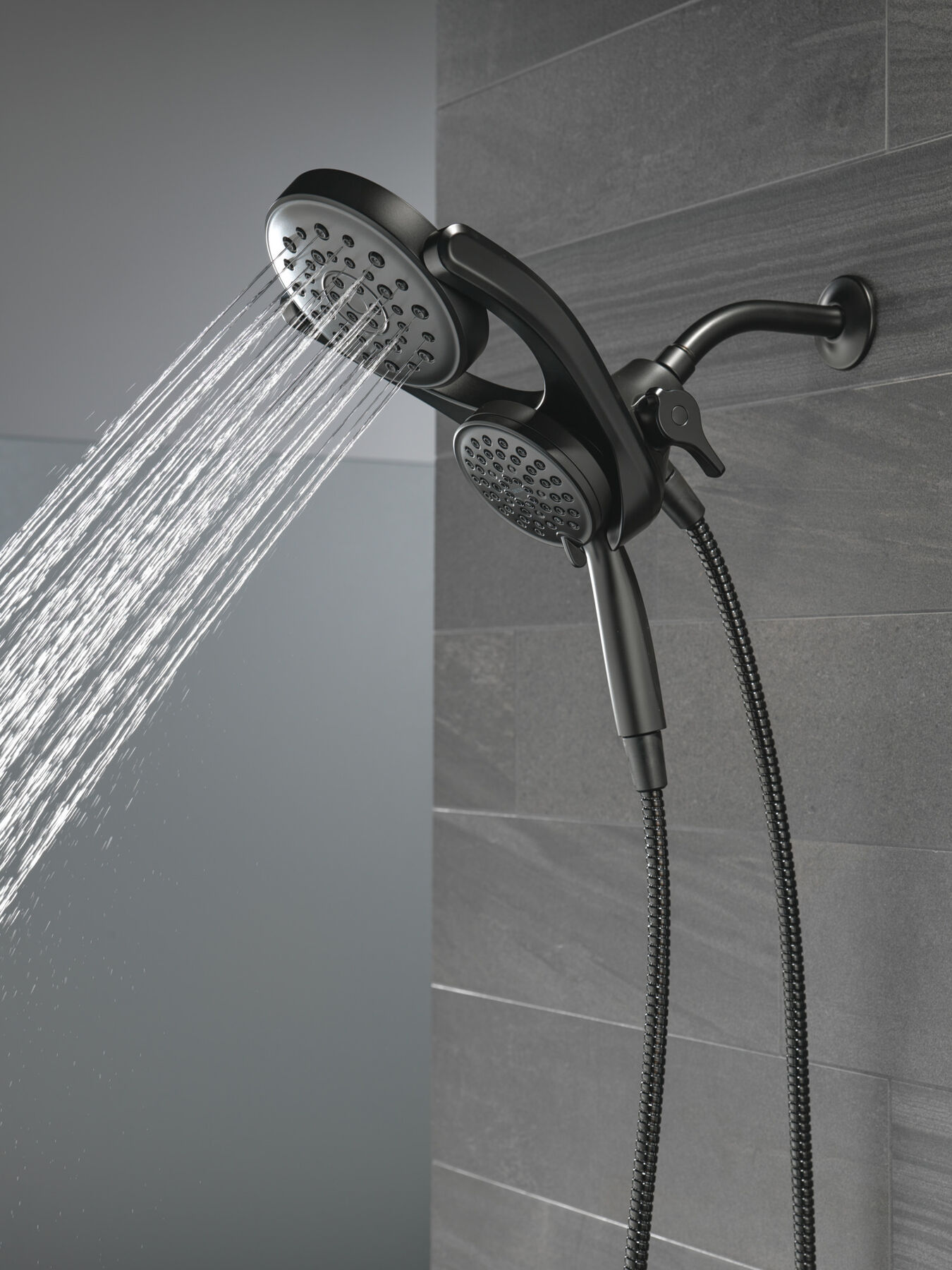 HydroRain&reg; 4-Setting Two-in-One Shower Head