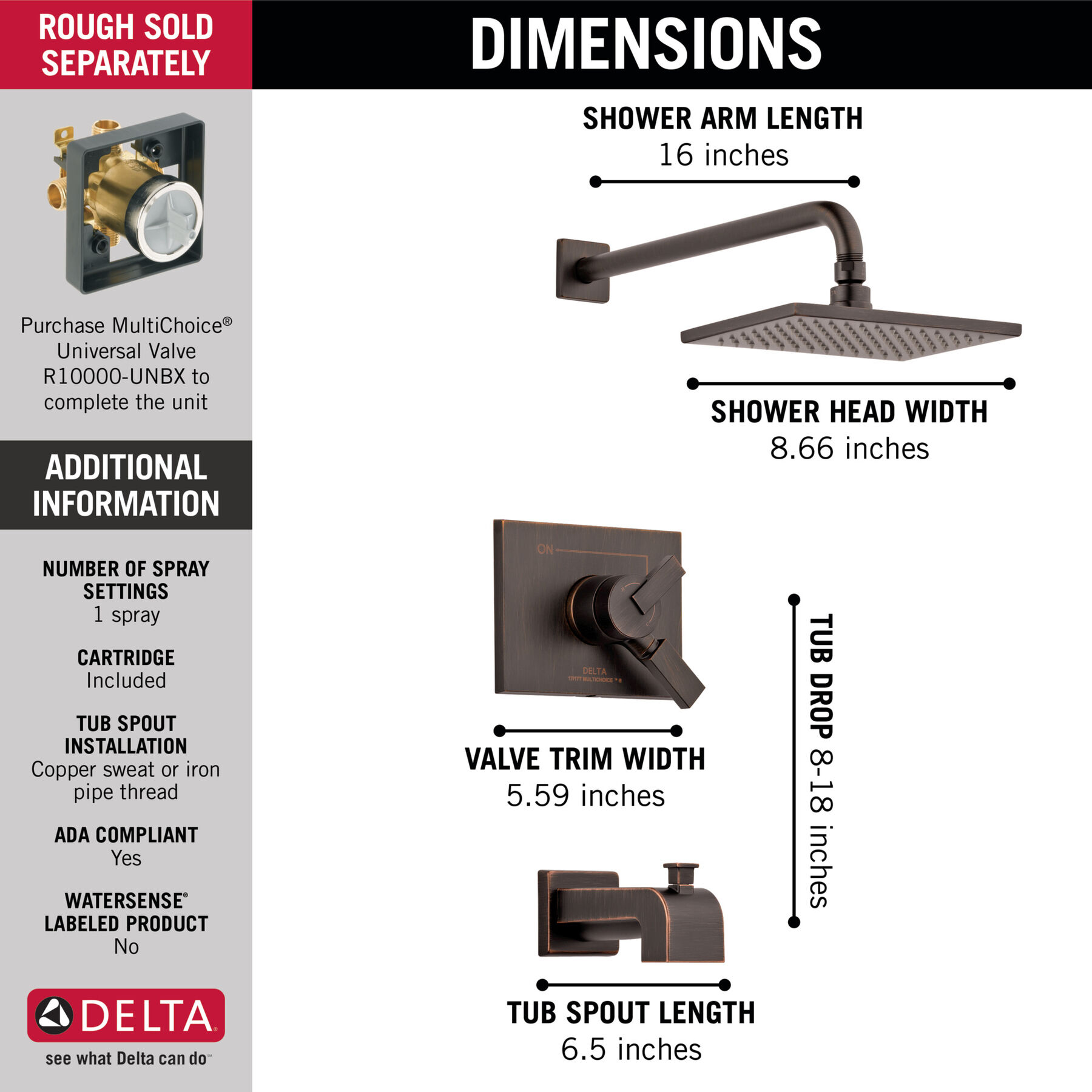Monitor&reg; 17 Series Tub & Shower Trim