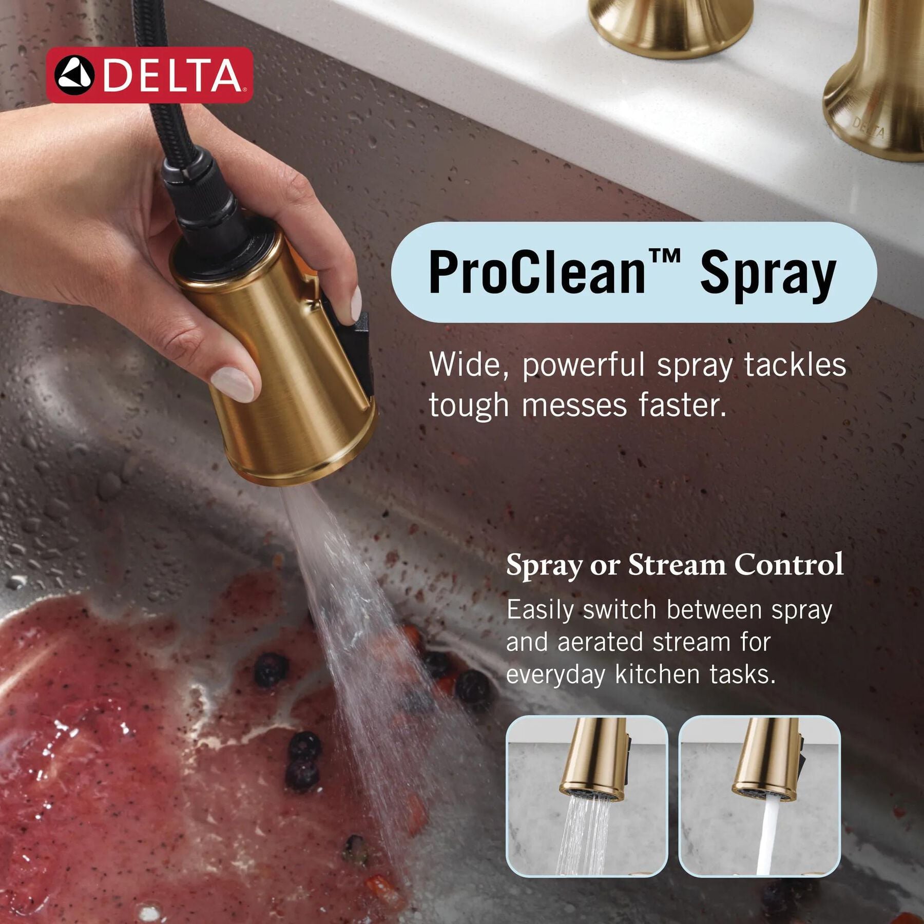 Two Handle Pull-Down Bridge Kitchen Faucet