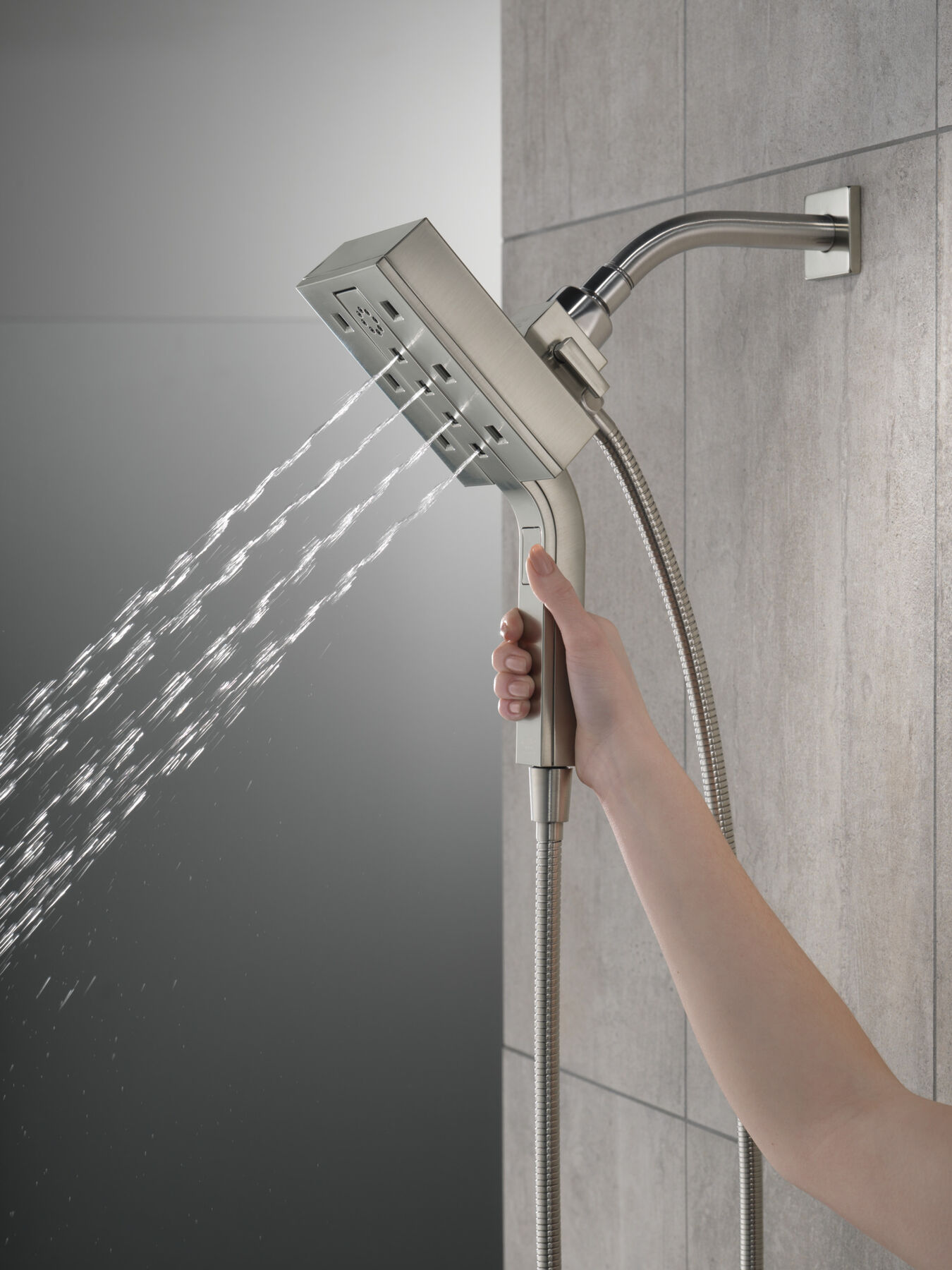 H<sub>2</sub>Okinetic&reg; In2ition&reg; 4-Setting Two-in-One Shower