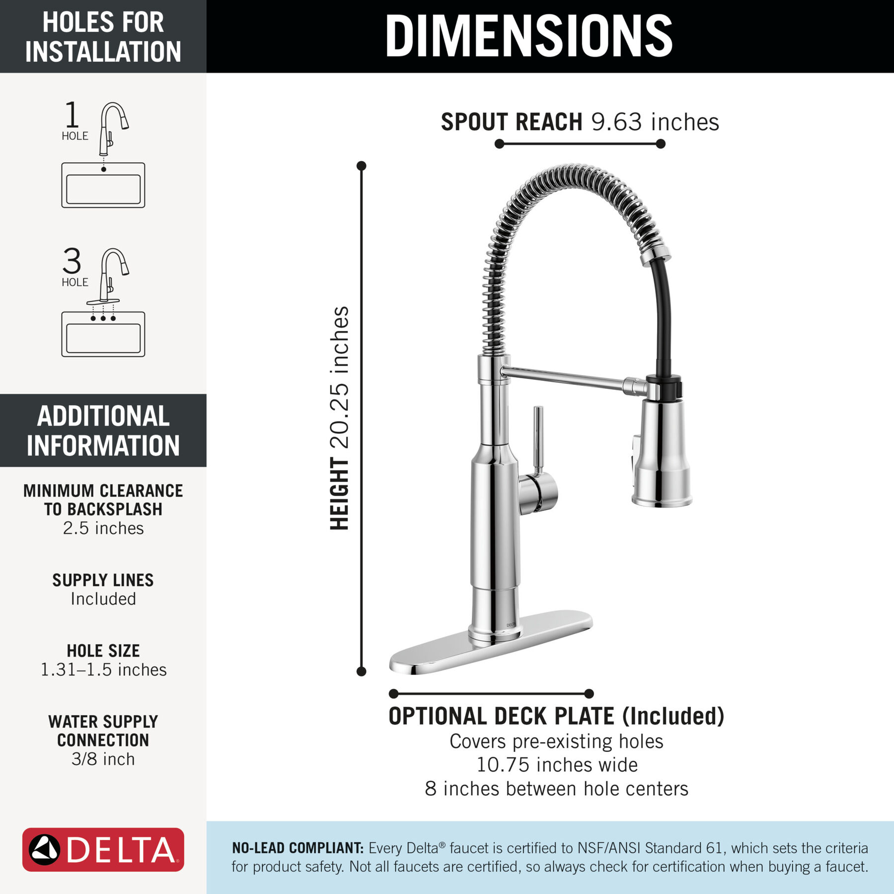 Single-Handle Pull-Down Spring Kitchen Faucet