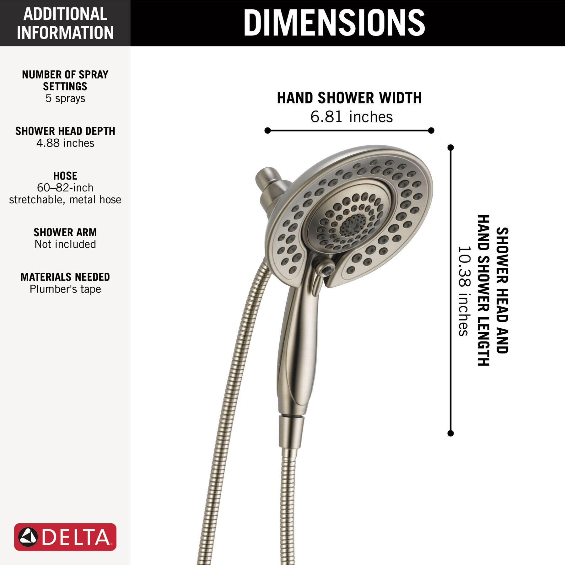In2ition&reg;&nbsp;5-Setting Two-In-One Shower