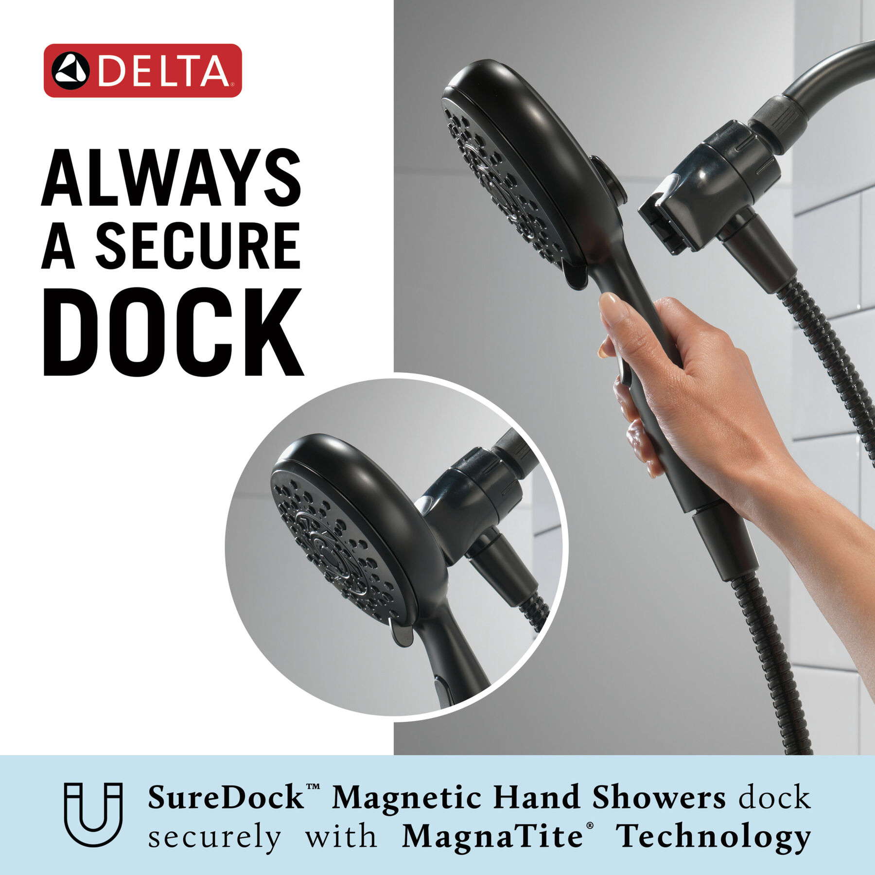 SureDock Magnetic Hand Shower 1.75 GPM (Recertified)