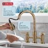 Two Handle Pull-Down Bridge Kitchen Faucet
