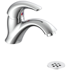 Single Handle Single Hole Bathroom Faucet with Grid Strainer
