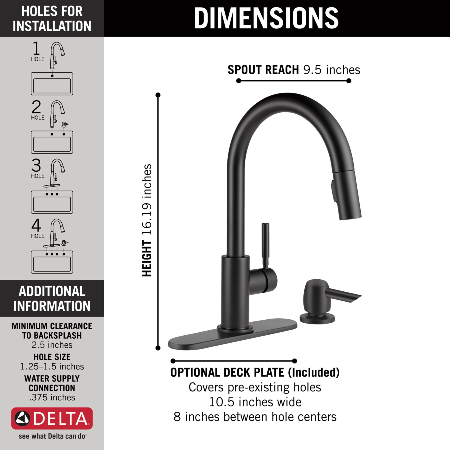 Single Handle Pull-Down Kitchen Faucet with Soap Dispenser (Recertified)