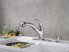 Single Handle Pull-Out Kitchen Faucet with Soap Dispenser