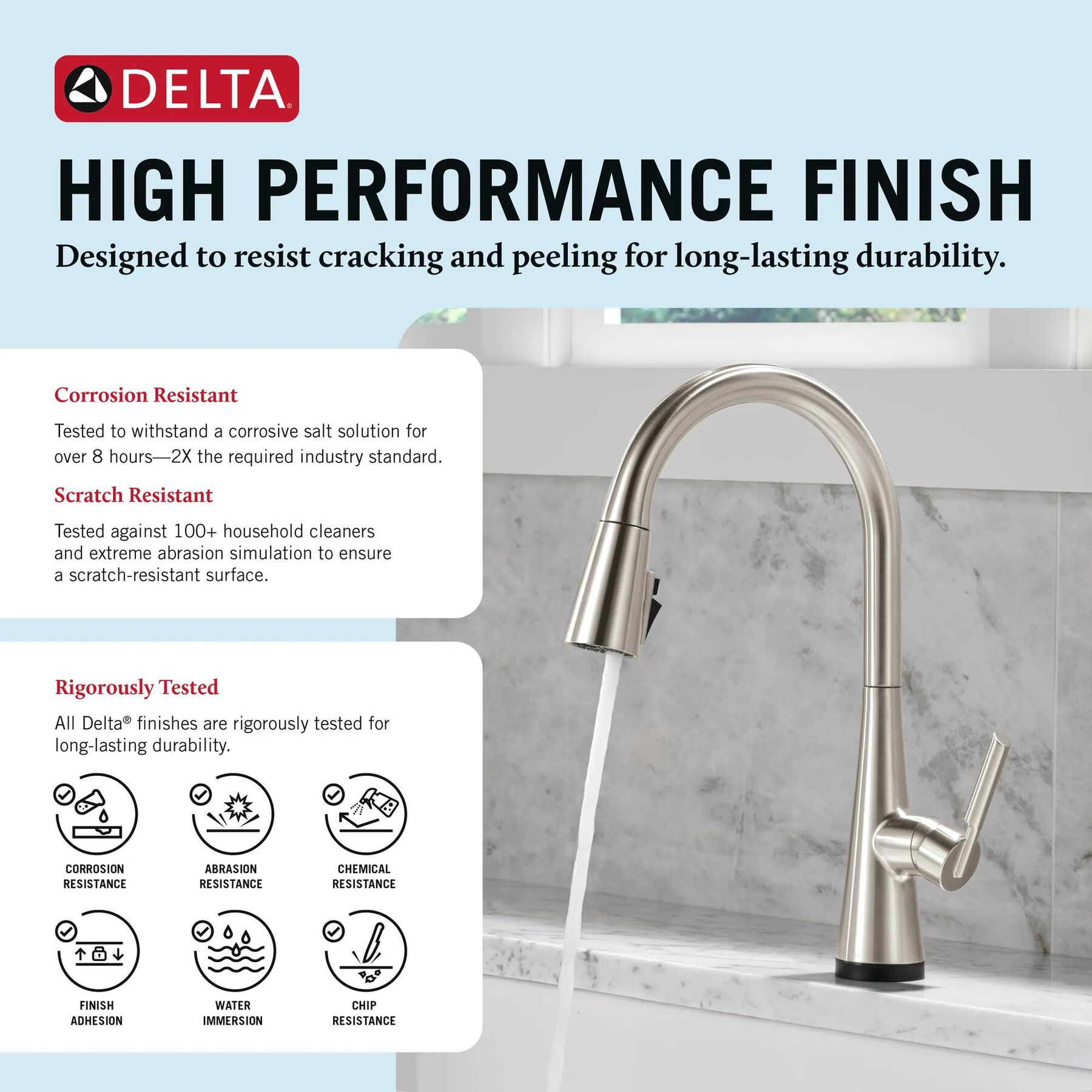 Single Handle Pull-Down Touch<sub>2</sub>O&reg; Technology Kitchen Faucet with Touchless Technology