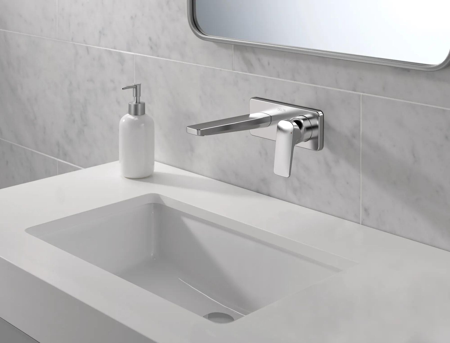 Single Handle Wall Mount Lavatory Faucet Trim