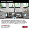 32&rdquo; Granite Composite Workstation Kitchen Sink Undermount Single Bowl with WorkFlow&trade; Ledge and Accessories in Dark Grey