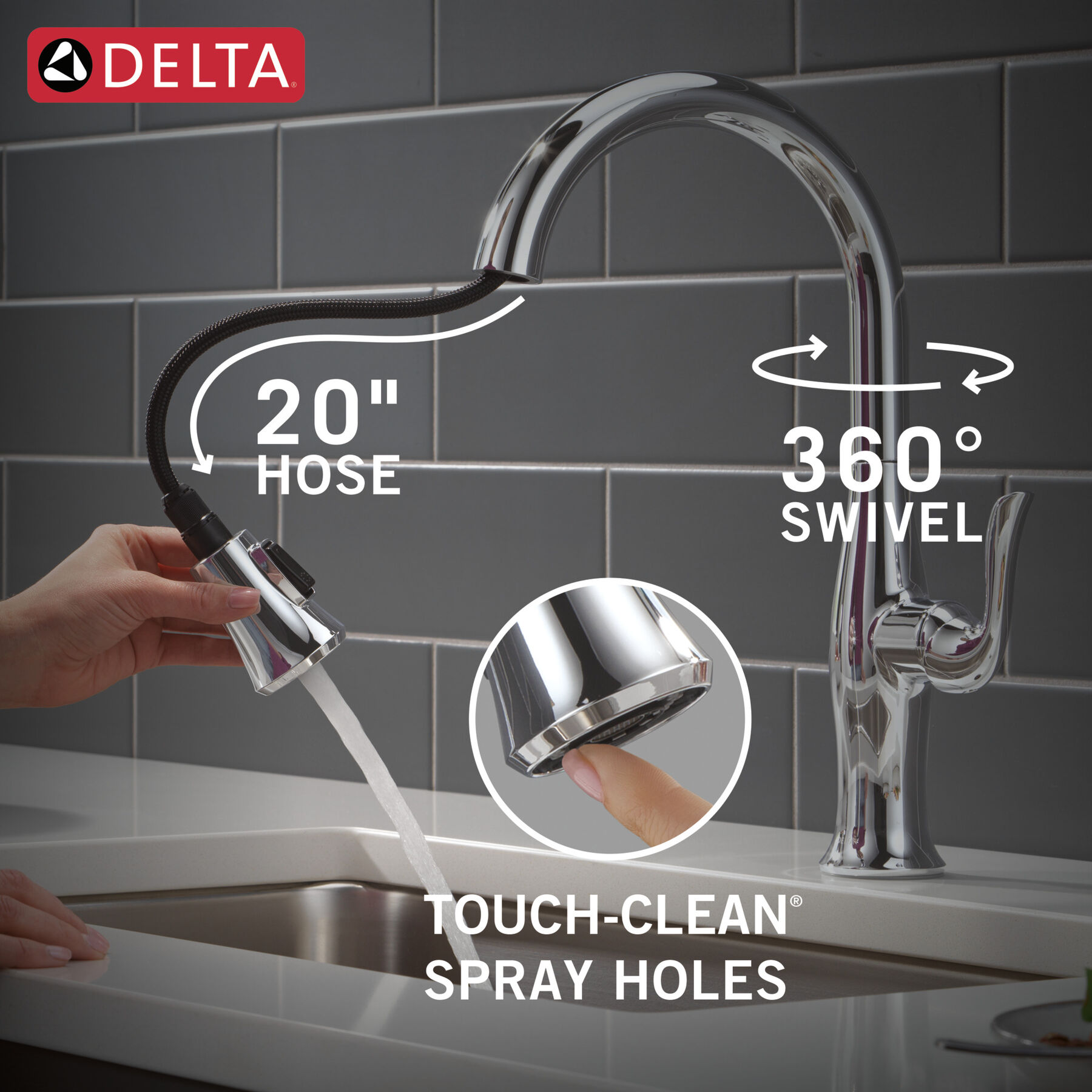Pull-Down Kitchen 1 Handle with Soap Dispenser Bundle
