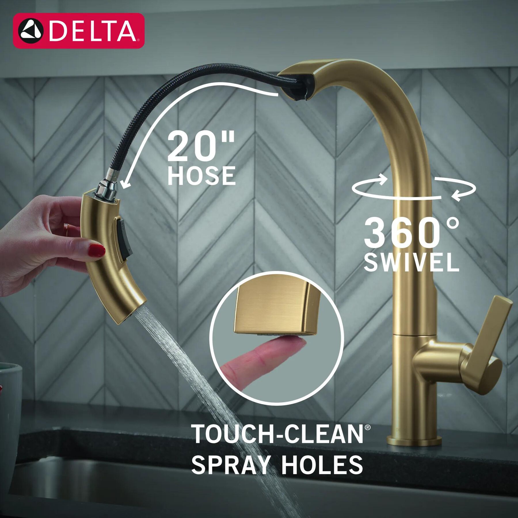 Single Handle Pull-Down Kitchen Faucet (Recertified)