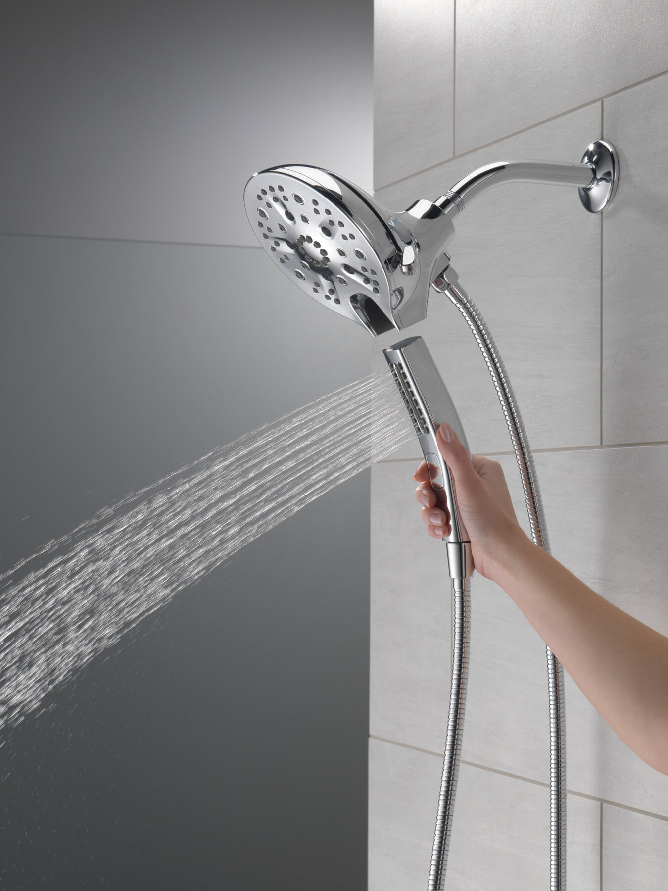 In2ition&reg; H<sub>2</sub>Okinetic&reg; 5-Setting Two-in-One Shower (Recertified)