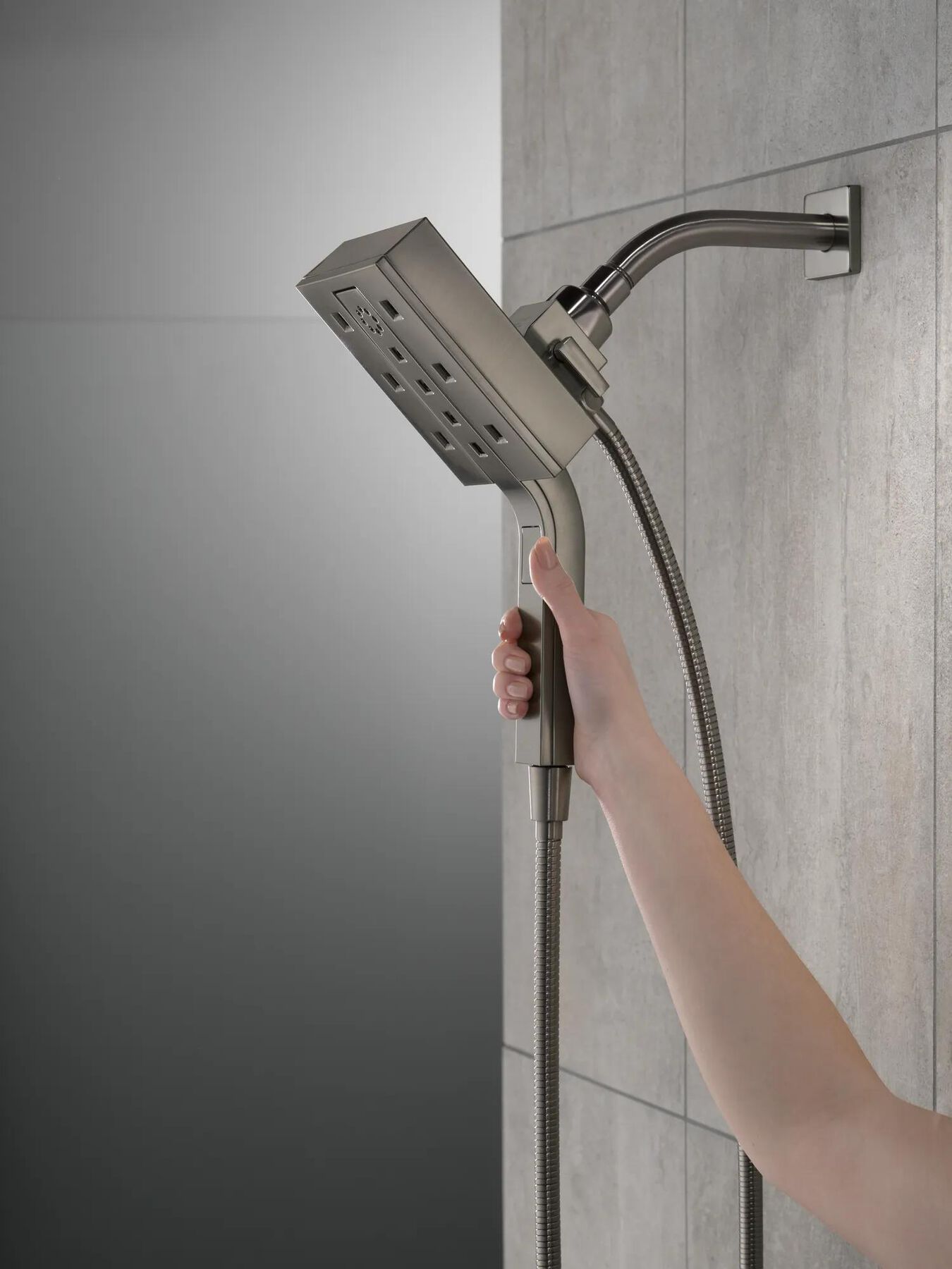 H<sub>2</sub>Okinetic&reg; In2ition&reg; 4-Setting Two-in-One Shower