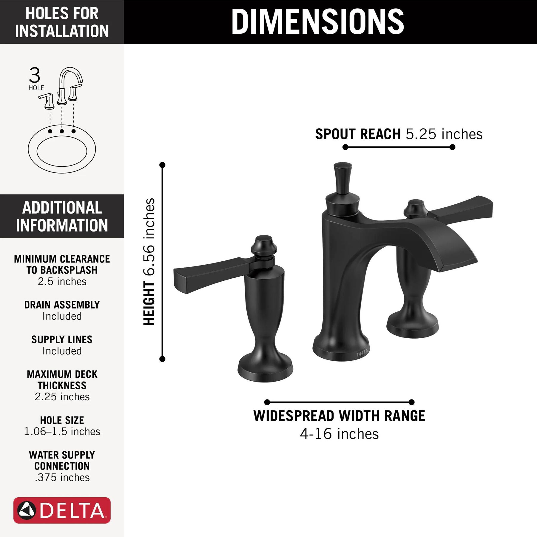 Two Handle Widespread Bathroom Faucet