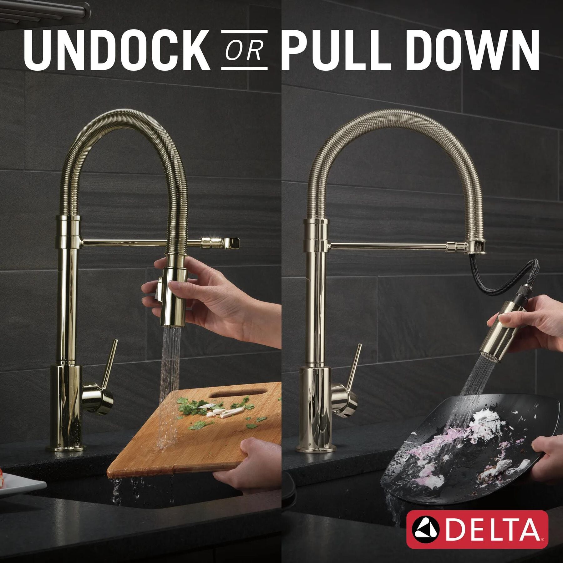 Single-Handle Pull-Down Spring Kitchen Faucet