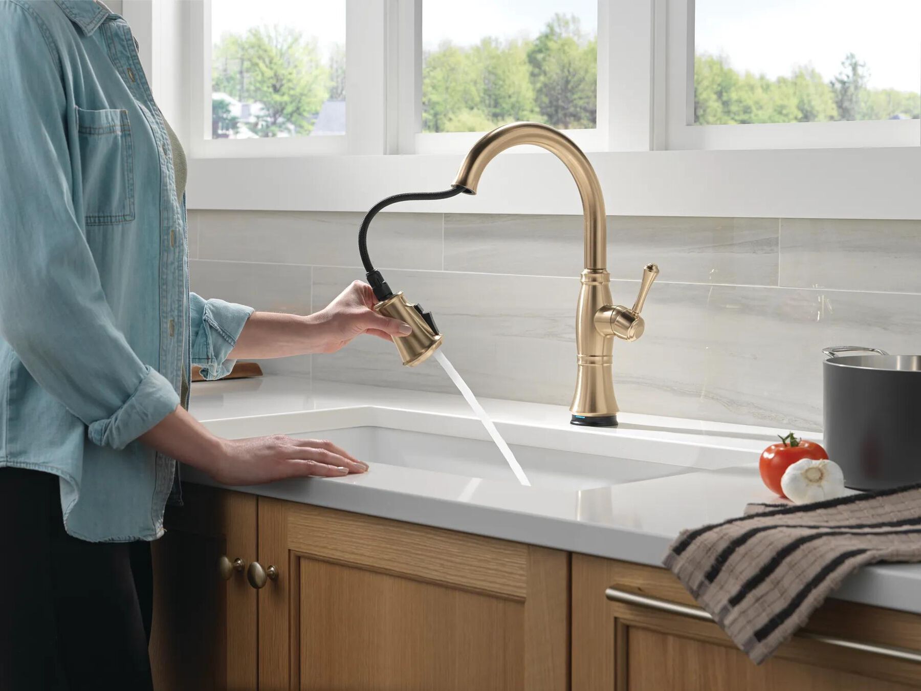Touch<sub>2</sub>O&reg; Technology Kitchen Faucet with Touchless Technology