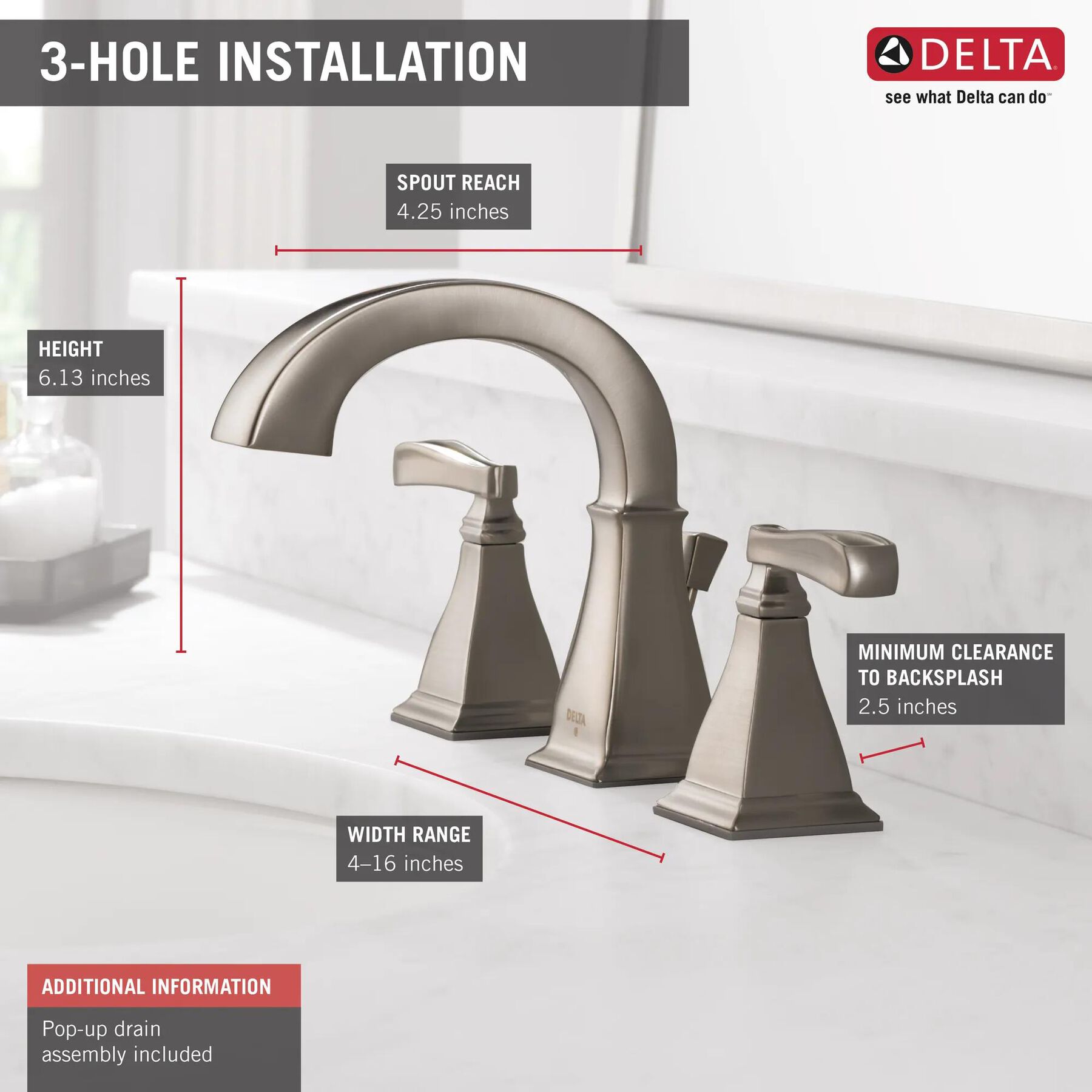 Widespread Bathroom Faucet (Recertified)