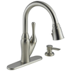 Single Handle Pull-Down Kitchen Faucet with Soap Dispenser and ShieldSpray&reg; Technology (Recertified)