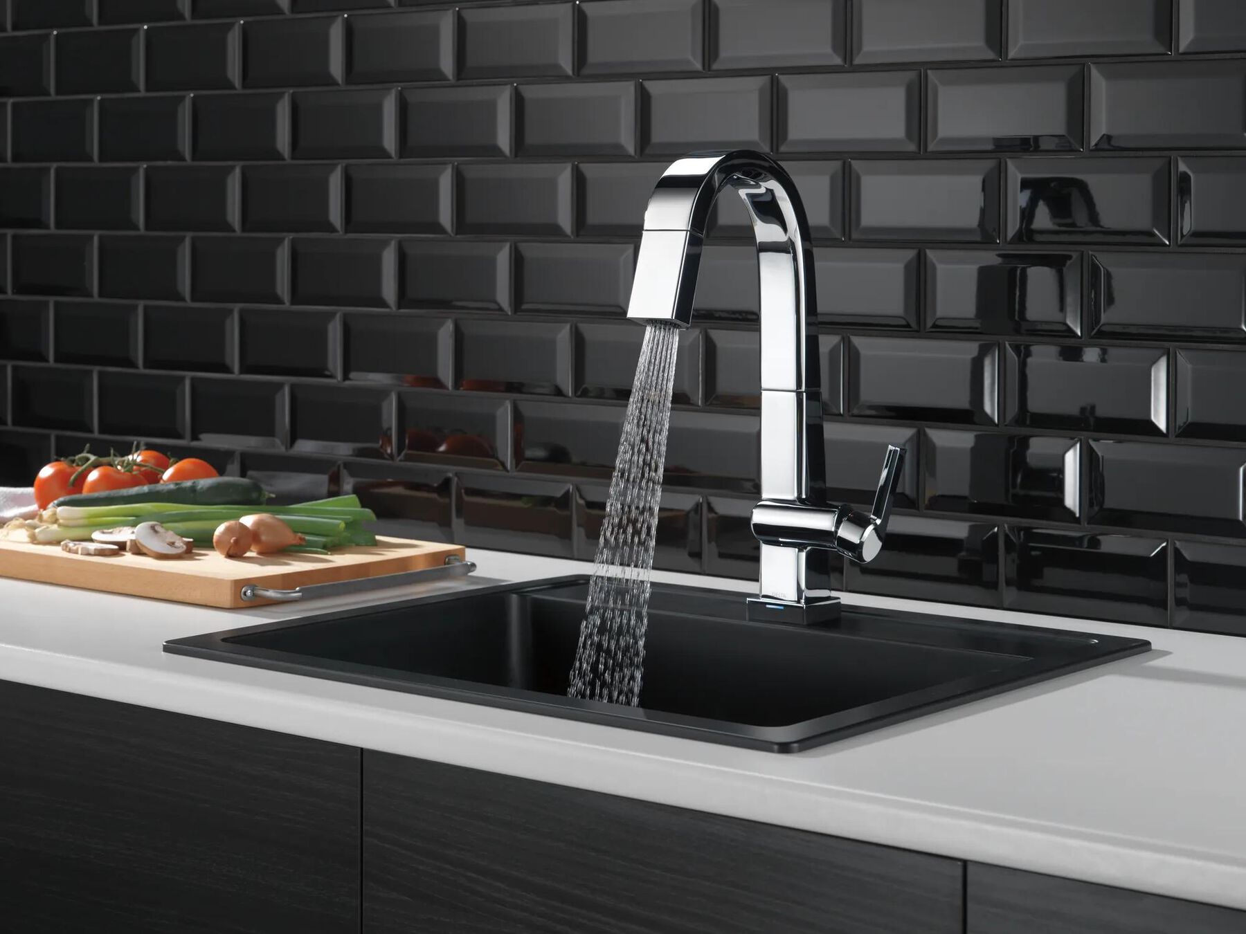 Single Handle Pull-Down Bar/Prep Faucet With Touch<sub>2</sub>O&reg; Technology