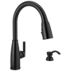 Single Handle Pull-Down Kitchen Faucet with Soap Dispenser and ShieldSpray&reg; Technology