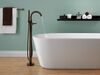 Single Handle Floor Mount Tub Filler Trim with Hand Shower