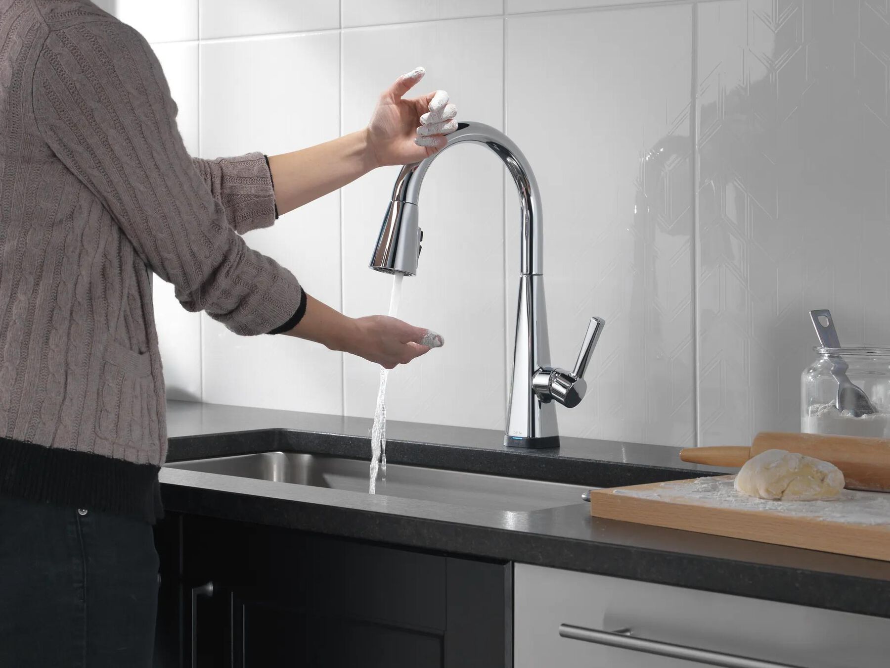 Touch2O&Voice Pull-Down Kitchen with Soap Disp Bundle