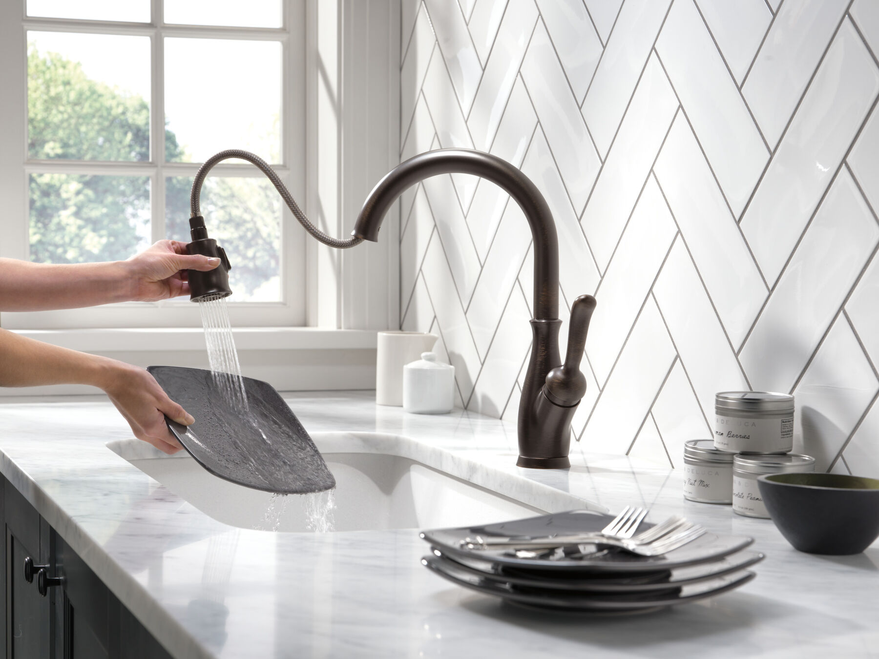 Single Handle Pull-Down Kitchen Faucet with ShieldSpray&reg; Technology (Recertified)